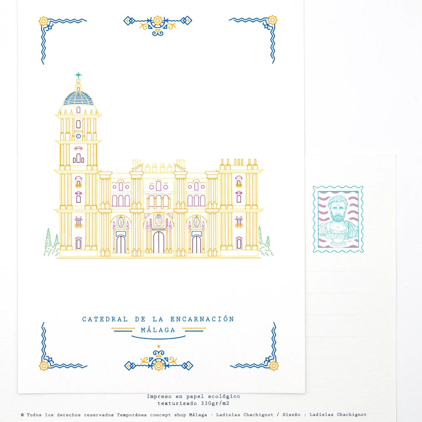 Postcard Malaga Cathedral