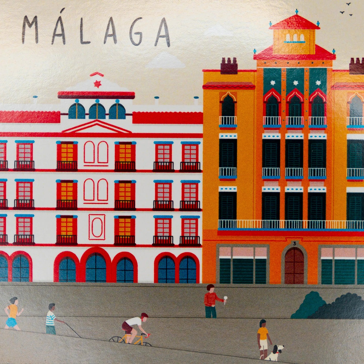 Postcard of the Neomudejar Building in Malaga