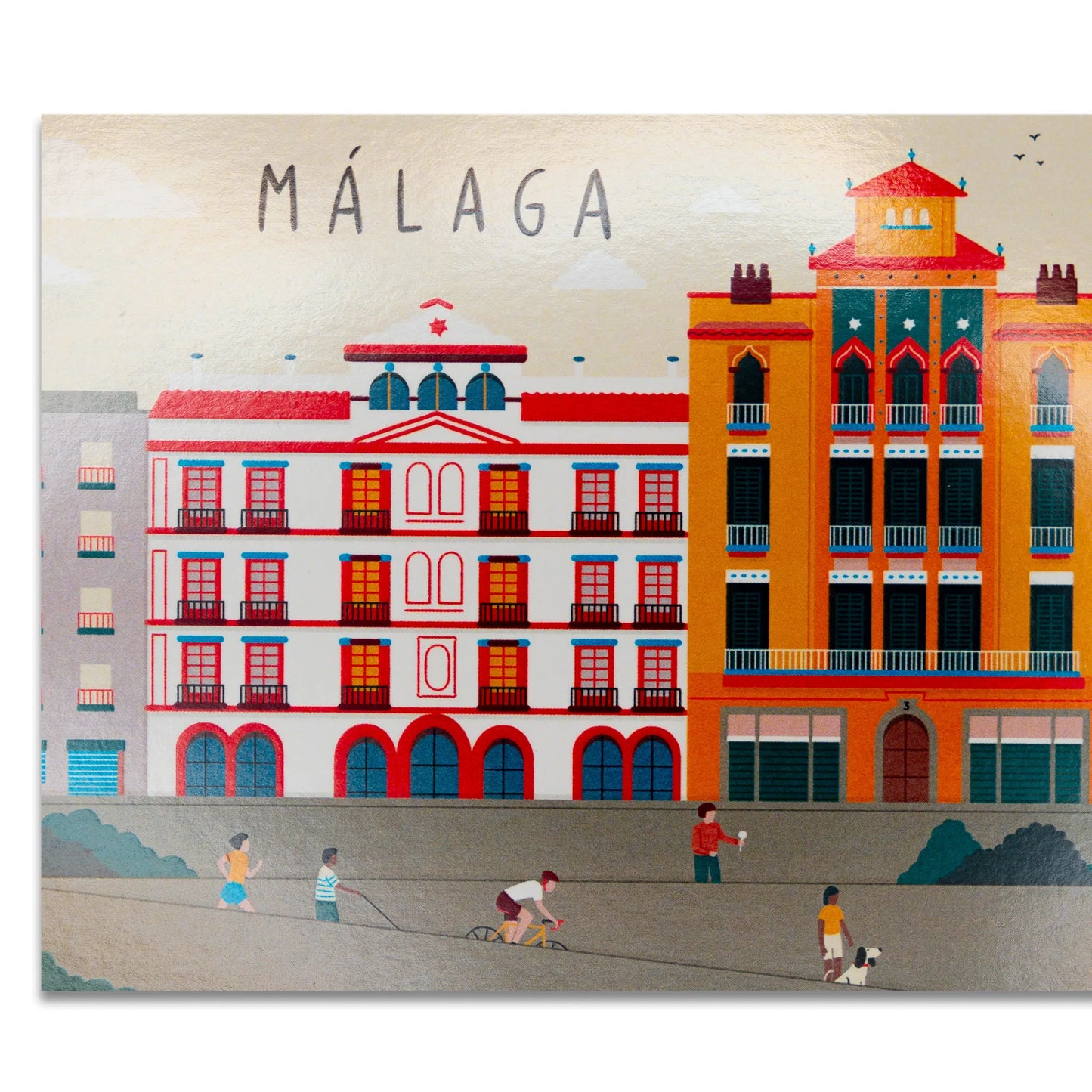 Postcard of the Neomudejar Building in Malaga