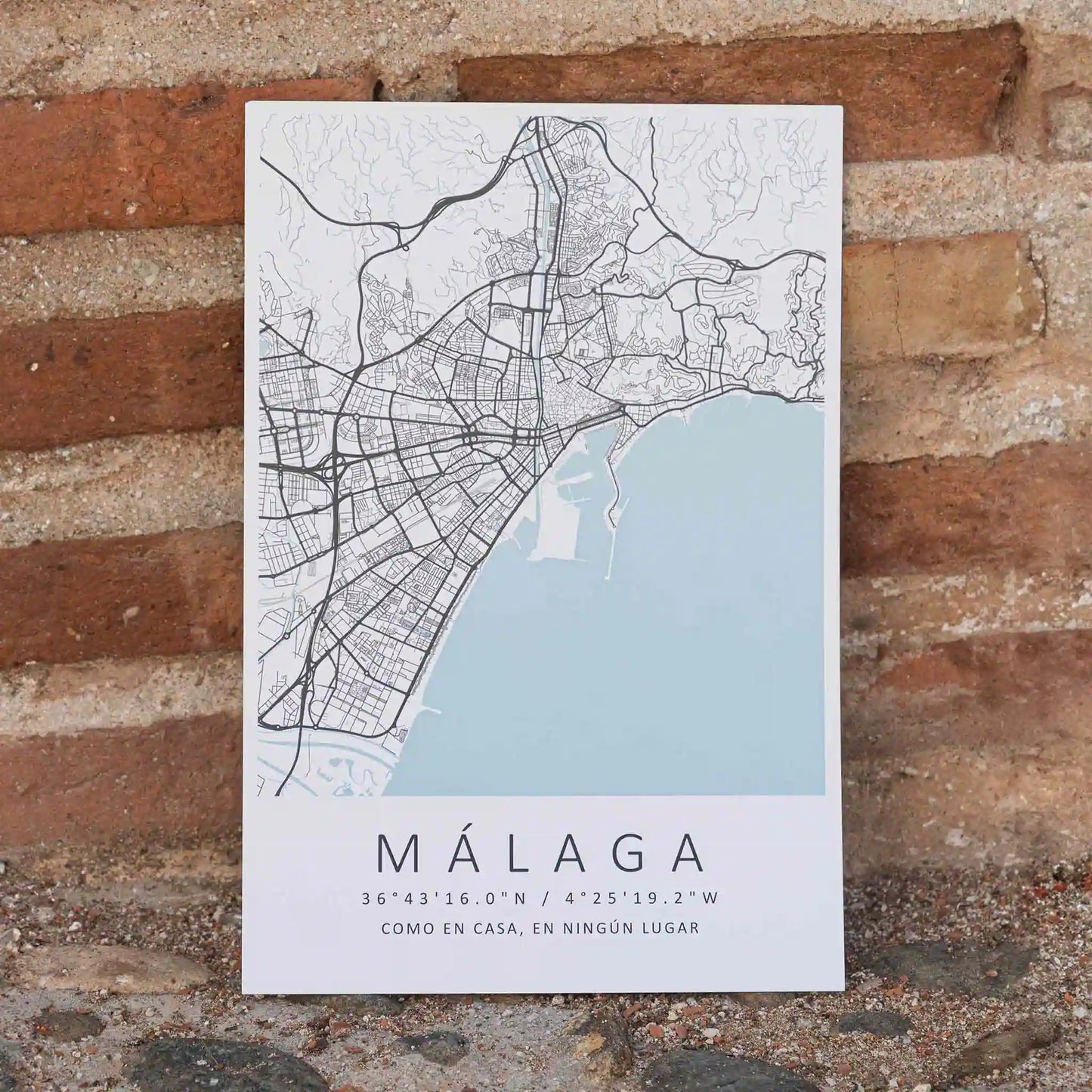 Lámina Mapa Málaga