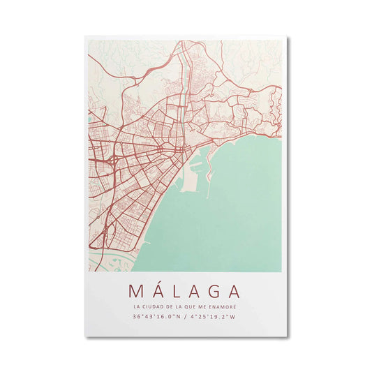 Lámina Mapa Málaga C