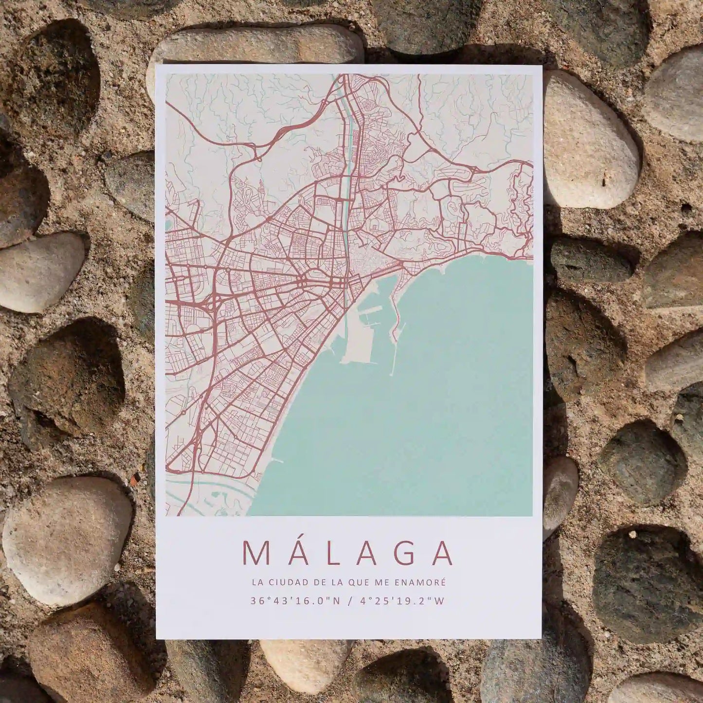 Lámina Mapa Málaga C