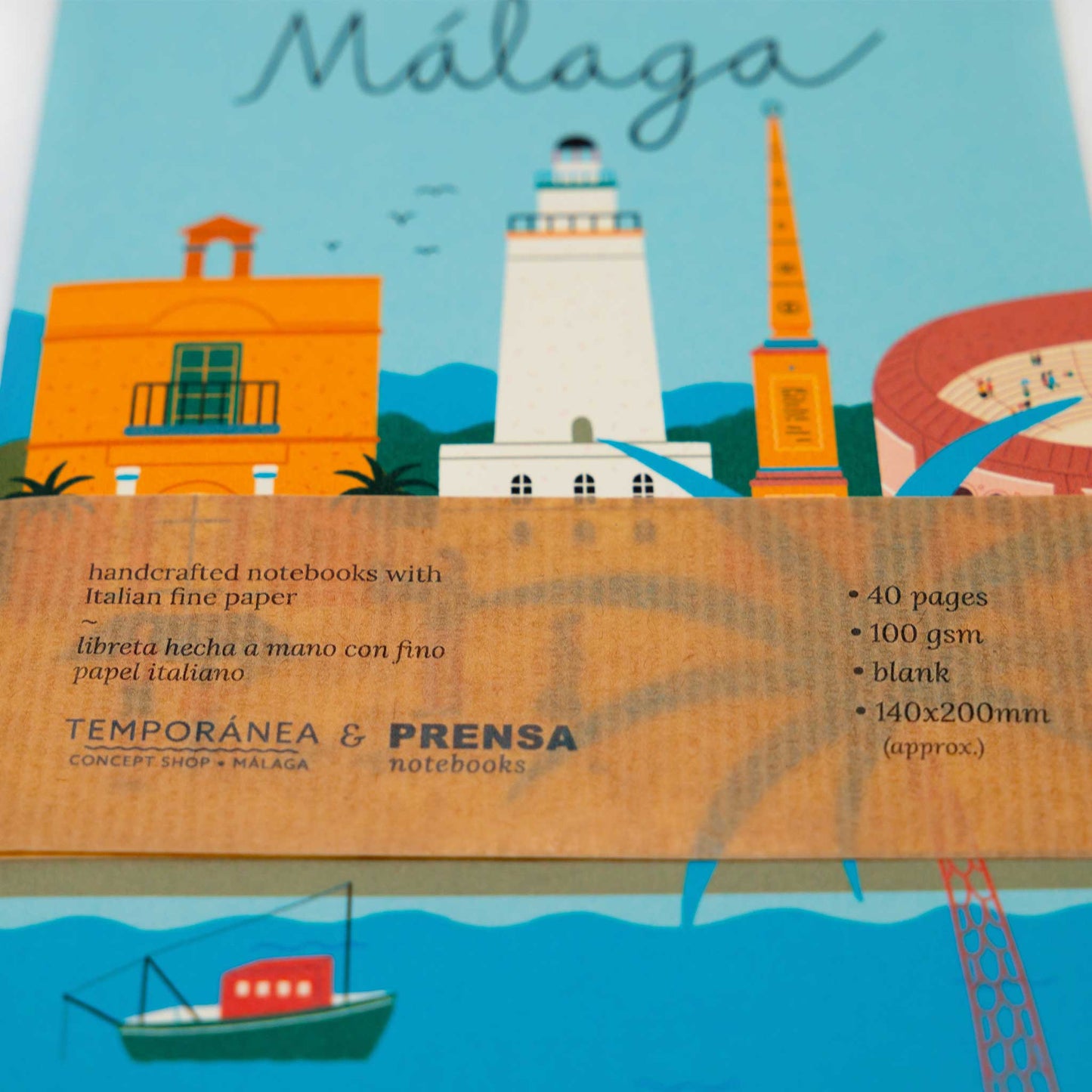 Libreta Muelle Uno Skyline Málaga A5