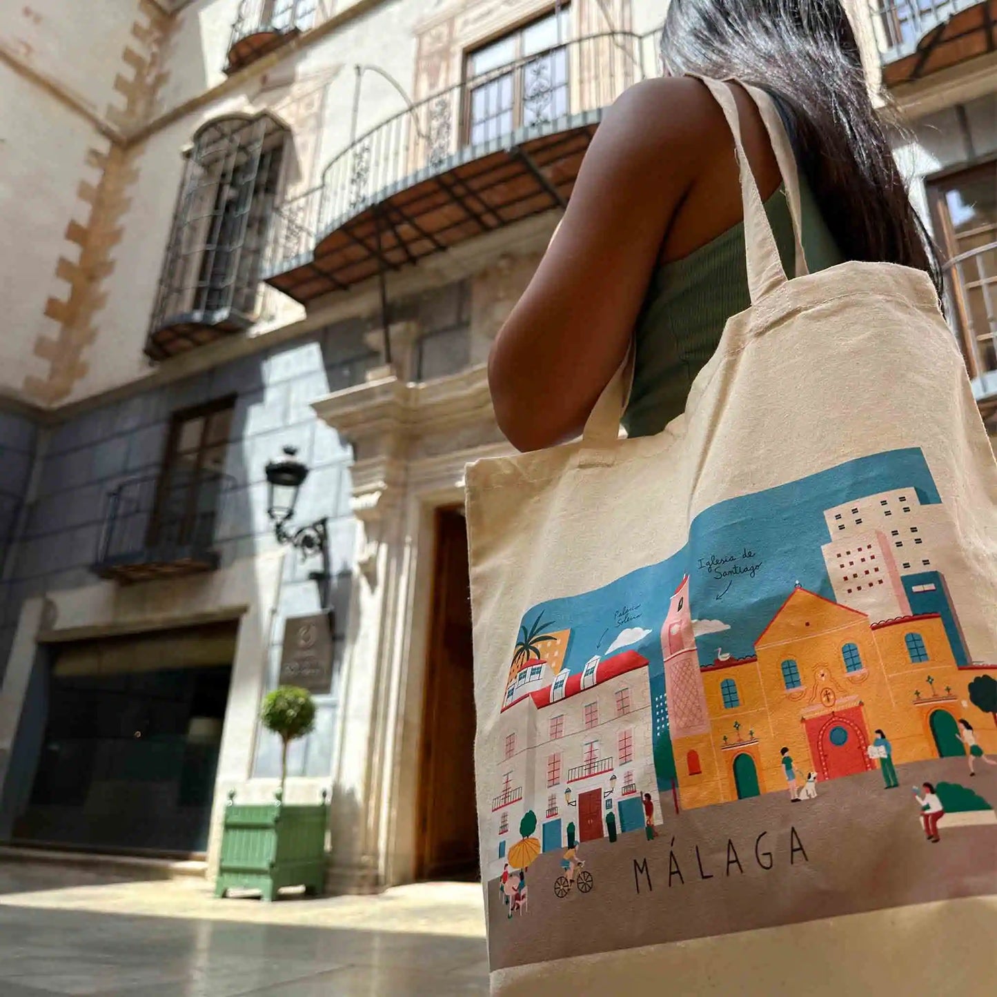 Tote Bag Iglesia de Santiago Málaga