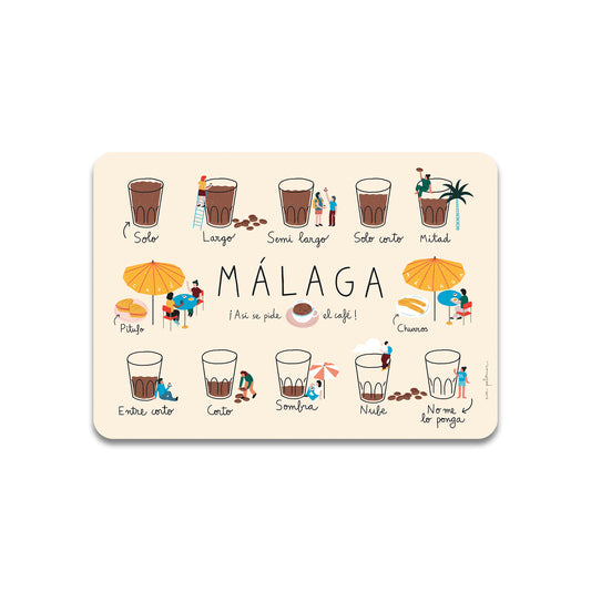 Postal Cafés Málaga