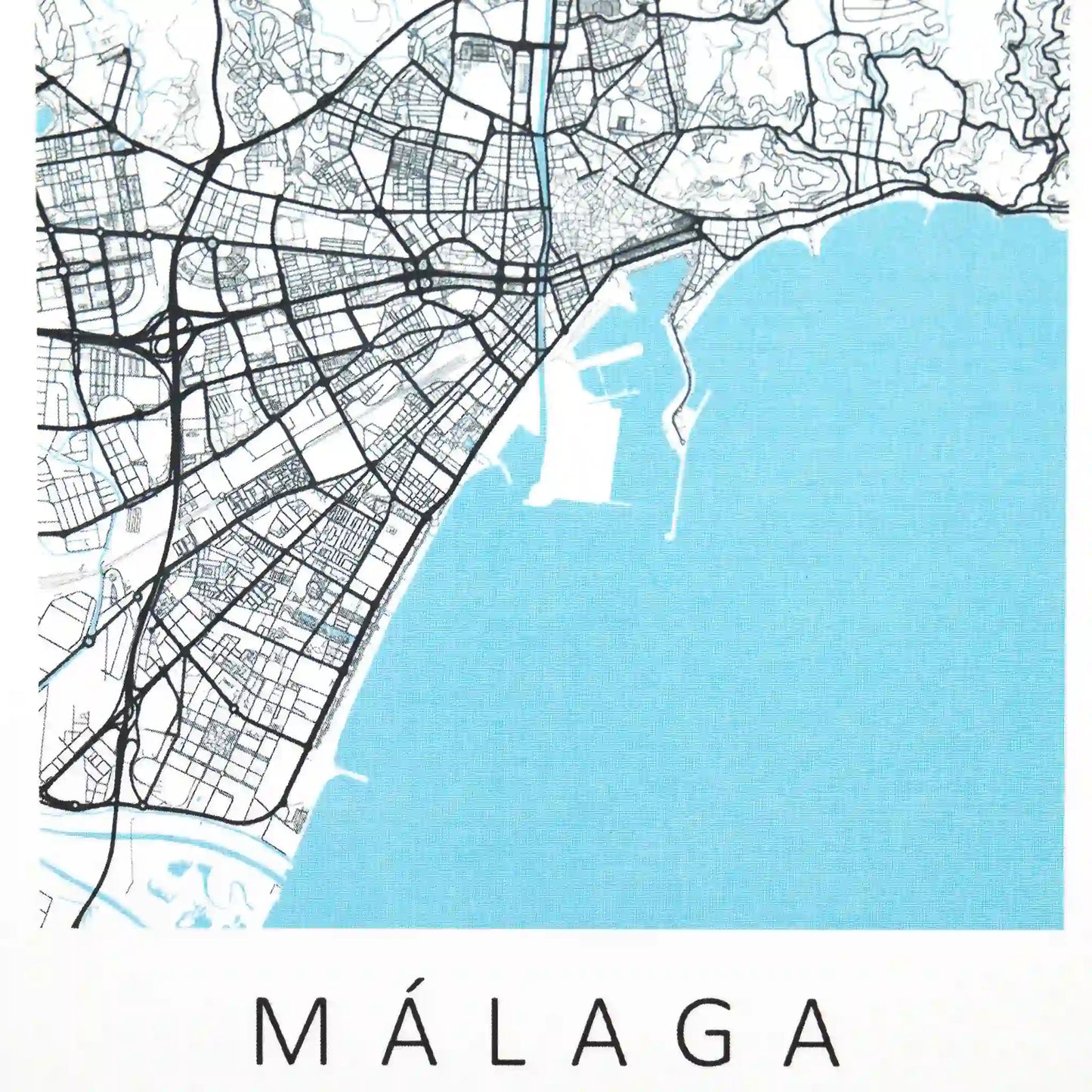 Postcard Map Malaga